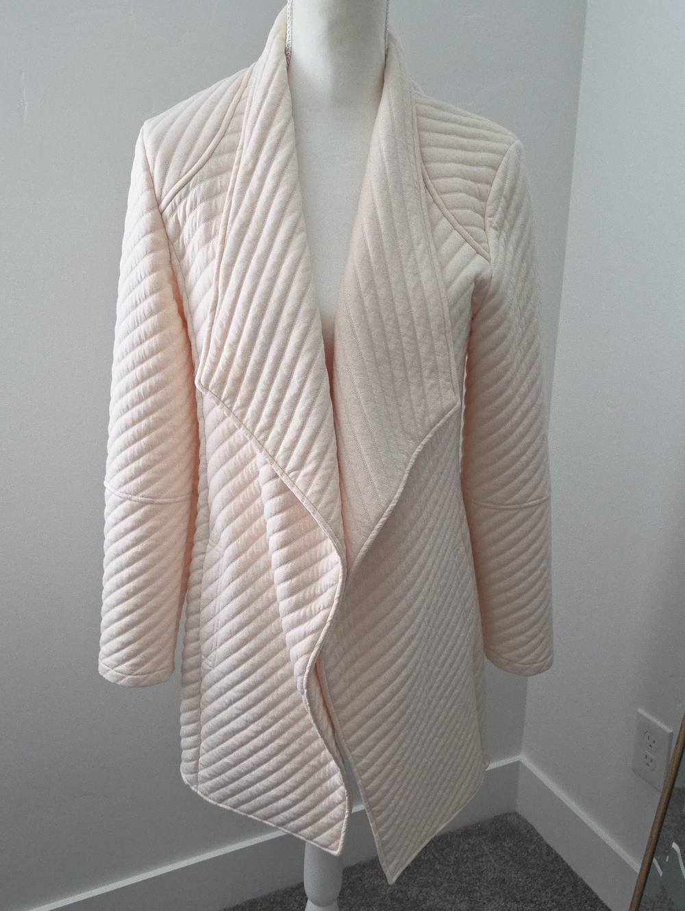 BB Dakota Cream Lightweight Quilted Cardigan